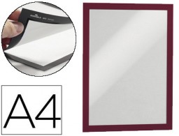 2 marco porta anuncios Durable magnéticos A4 rojo dorso adhesivo removible